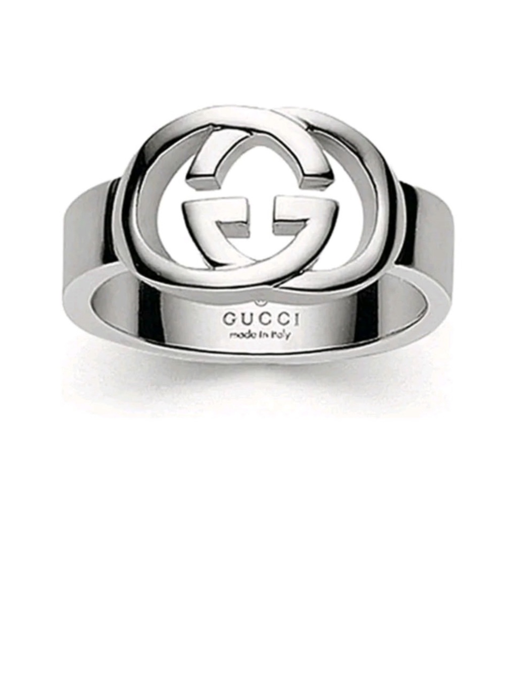 Gucci Interlocking G Silver 925 Ring - Sz 5.25